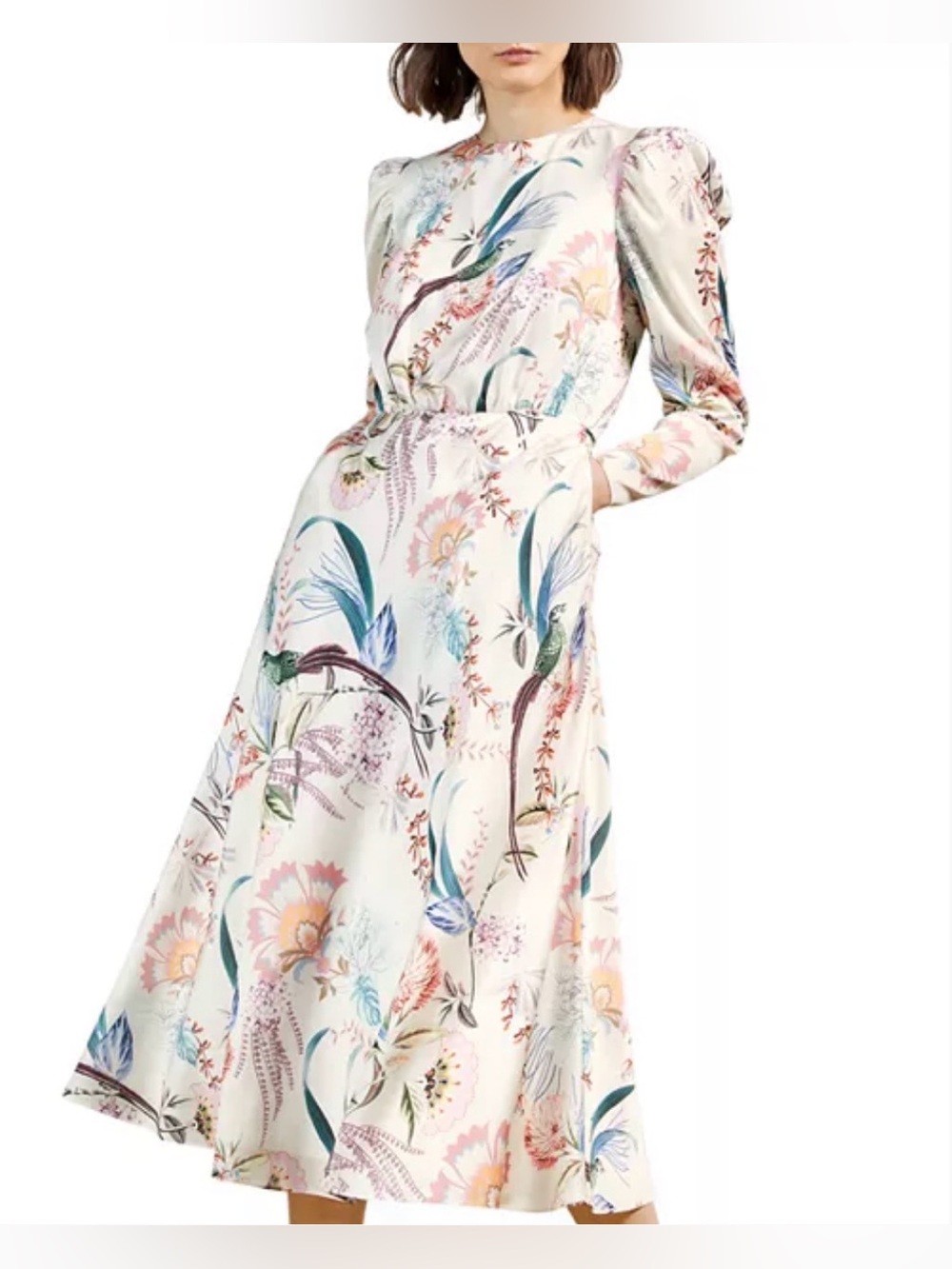 Ted Baker Edreana Decadence Puff Sleeve Midi Dress